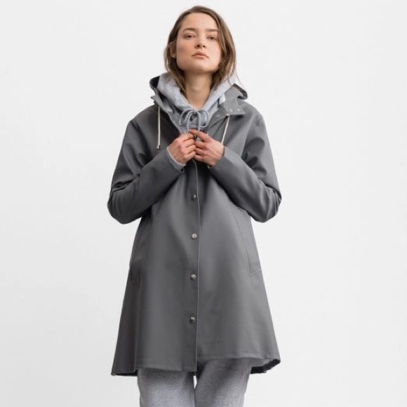 Stutterheim Jackets & Blazers - Stutterheim Mosebacke Grey Raincoat XXS